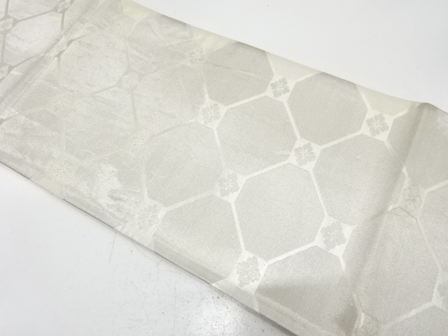 アンティーク　花に蜀江模様織り出し袋帯（材料）